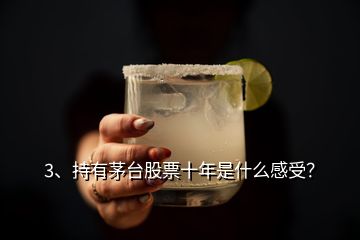 3、持有茅臺(tái)股票十年是什么感受？