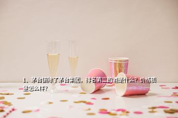 1、茅臺鎮(zhèn)除了茅臺集團(tuán)，排名第二的酒是什么？價格質(zhì)量怎么樣？