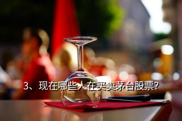 3、現(xiàn)在哪些人在買賣茅臺股票？