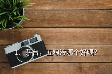 1、茅臺，五糧液哪個好喝？