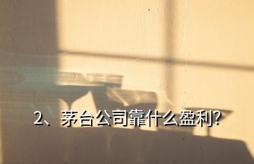 2、茅臺(tái)公司靠什么盈利？