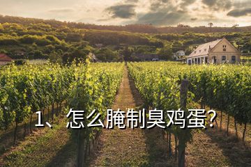 1、怎么腌制臭雞蛋？