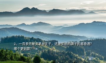2、一百多元是買茅臺(tái)王子，還是買別的牌子的醬香酒？哪個(gè)更劃算？