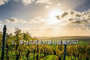 2、茅臺(tái)云商賣的茅臺(tái)是真的嗎？