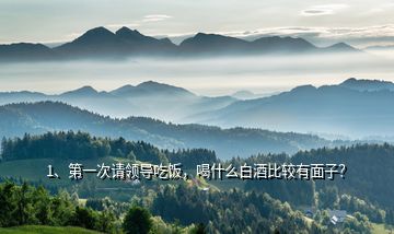 1、第一次請領導吃飯，喝什么白酒比較有面子？