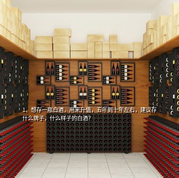 1、想存一瓶白酒，用來升值，五年到十年左右，建議存什么牌子，什么樣子的白酒？