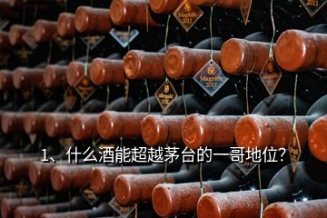 1、什么酒能超越茅臺(tái)的一哥地位？