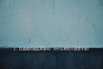 2、白酒真的聞起來香嗎？為什么有的人感覺不到？