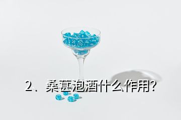 2、桑葚泡酒什么作用？