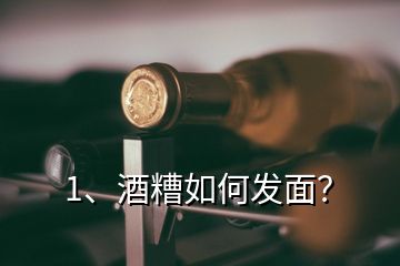 1、酒糟如何發(fā)面？