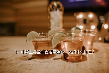 1、市場上哪些醬香酒是坤沙，大約什么價位？