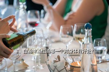 3、白酒啤酒紅酒哪一個對身體有好處？