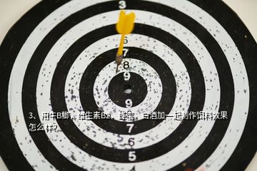 3、用牛B鯽，維生素B2，蜂蜜，白酒加一起制作餌料效果怎么樣？