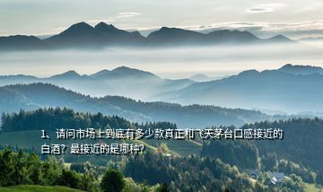 1、請(qǐng)問(wèn)市場(chǎng)上到底有多少款真正和飛天茅臺(tái)口感接近的白酒？最接近的是哪種？
