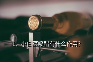 1、小白菜噴醋有什么作用？
