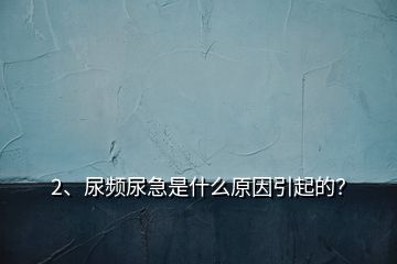 2、尿頻尿急是什么原因引起的？