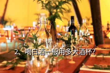 2、喝白酒一般用多大酒杯？