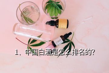 1、中國白酒是怎么排名的？