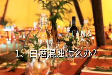 1、白酒混濁怎么辦？