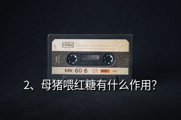 2、母豬喂紅糖有什么作用？