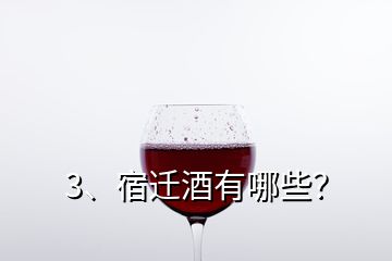 3、宿遷酒有哪些？
