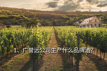1、廣譽遠公司生產(chǎn)什么品牌酒？