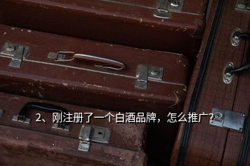 2、剛注冊了一個(gè)白酒品牌，怎么推廣？