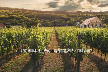 1、湖南湘潭本地生產(chǎn)的白酒有哪些品牌，口碑如何？