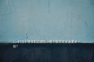 2、科技半導(dǎo)體和白酒股，哪個(gè)板塊未來會(huì)更好一些？