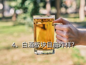 4、白酒板塊目前咋樣？