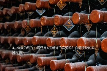 4、你認(rèn)為現(xiàn)在白酒還是A股最好的賽道嗎？白酒板塊的風(fēng)險(xiǎn)在哪？