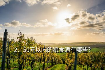 2、50元以內(nèi)的糧食酒有哪些？