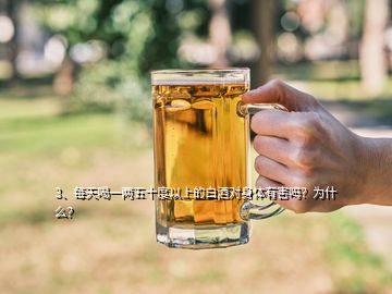 3、每天喝一兩五十度以上的白酒對身體有害嗎？為什么？