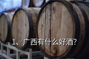 1、廣西有什么好酒？