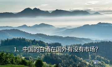 1、中國(guó)的白酒在國(guó)外有沒(méi)有市場(chǎng)？