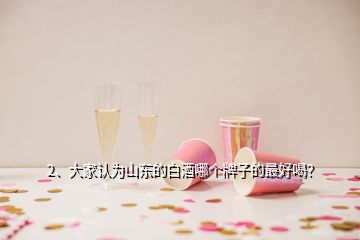 2、大家認(rèn)為山東的白酒哪個牌子的最好喝？