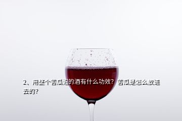 2、用整個苦瓜泡的酒有什么功效？苦瓜是怎么放進(jìn)去的？