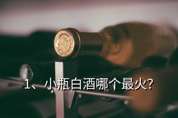 1、小瓶白酒哪個最火？