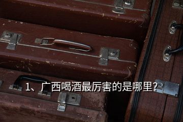 1、廣西喝酒最厲害的是哪里？