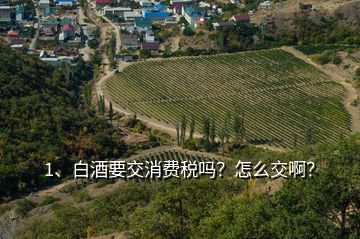 1、白酒要交消費(fèi)稅嗎？怎么交?。?></p><p>酒是我們?nèi)粘Ｉ钪薪?jīng)常接觸的產(chǎn)品，朋友聚會(huì)，婚喪嫁娶，誰(shuí)家不喝點(diǎn)兒酒就感覺(jué)氣氛沒(méi)到一樣，但是很多人都不知道，其實(shí)我們平常喝的酒是需要交消費(fèi)稅的，只要買(mǎi)酒就需要交消費(fèi)稅，但是不同的酒消費(fèi)稅又不一樣。白酒我們生活中喝的大部分都是糧食白酒，包括<a href=