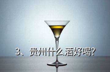3、貴州什么酒好喝？