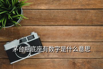 茅臺(tái)瓶底座有數(shù)字是什么意思