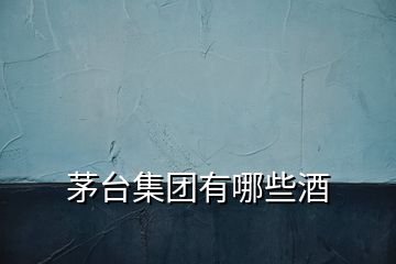 茅臺集團(tuán)有哪些酒
