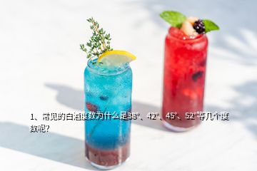 1、常見的白酒度數(shù)為什么是38°、42°、45°、52°等幾個(gè)度數(shù)呢？