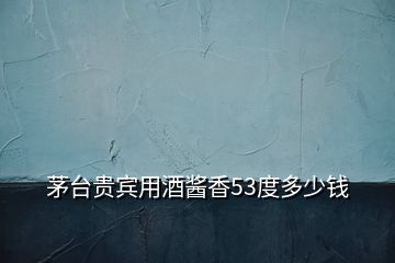 茅臺貴賓用酒醬香53度多少錢