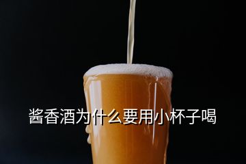 醬香酒為什么要用小杯子喝