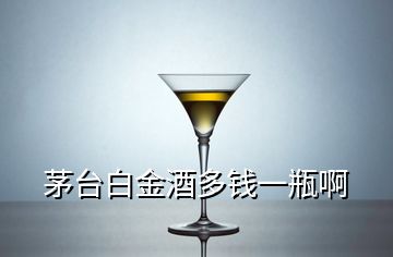 茅臺(tái)白金酒多錢(qián)一瓶啊