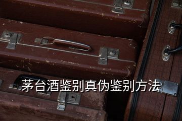 茅臺(tái)酒鑒別真?zhèn)舞b別方法