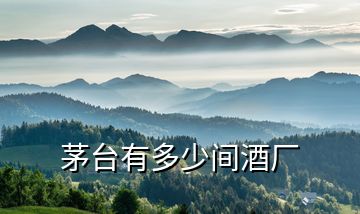 茅臺(tái)有多少間酒廠(chǎng)