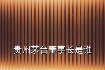 貴州茅臺(tái)董事長是誰